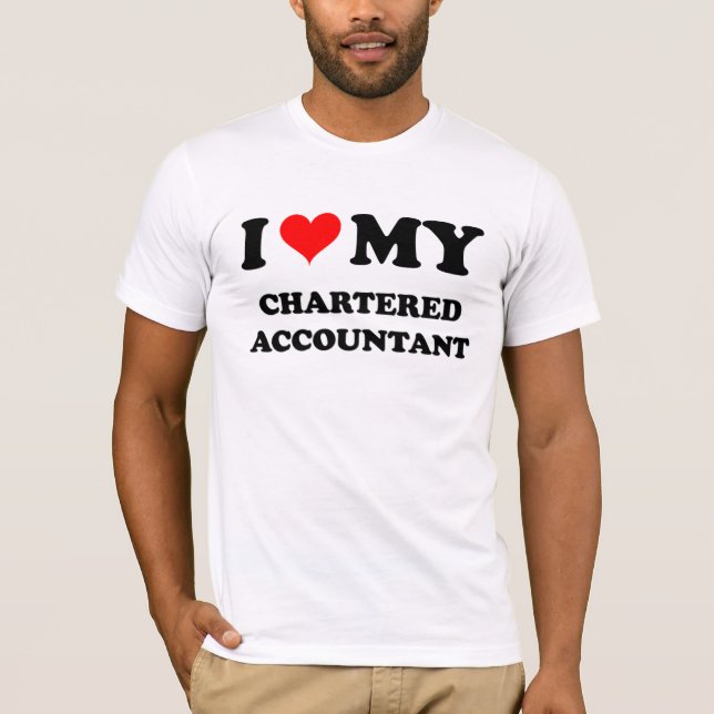 T-shirts Eu amo meu contador fretado (Frente)