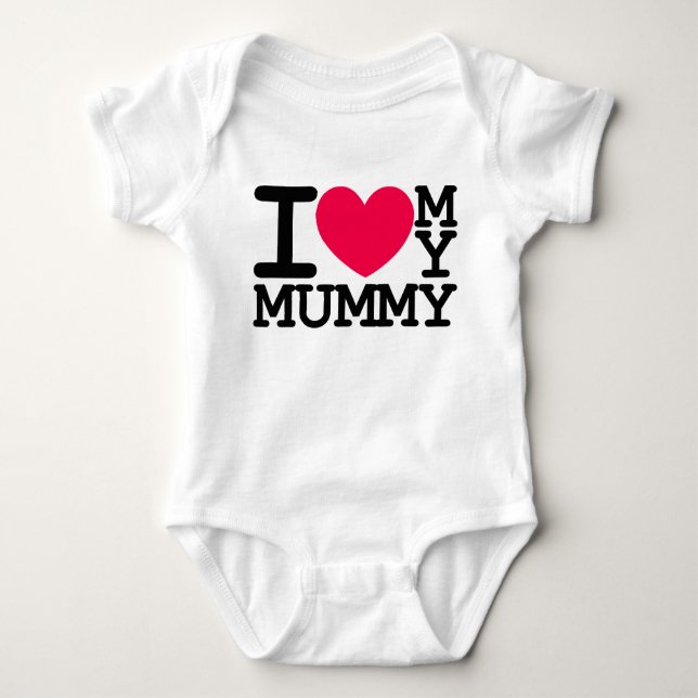T-shirts eu amo meu design dos miúdos do bebê da mamã da (Frente)
