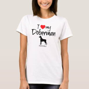 T-shirts Eu Amo Meu Doberman