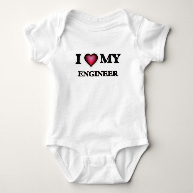 T-shirts Eu amo meu engenheiro (Frente)