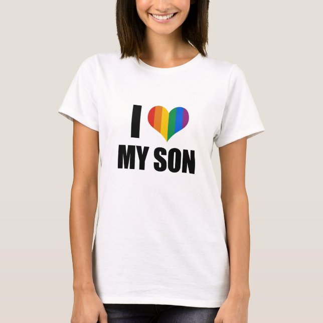 T-shirts Eu amo meu filho alegre (Frente)