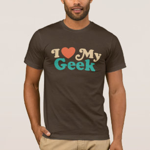 T-shirts Eu amo meu geek