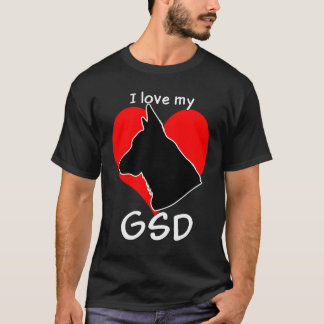 T-shirts Eu amo meu GSD! - Obscuridade