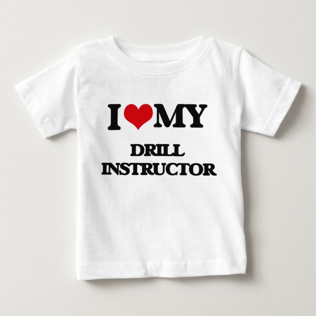 T-shirts Eu amo meu instrutor de broca (Frente)