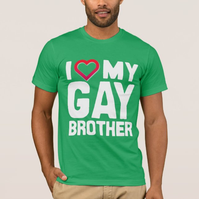 T-SHIRTS EU AMO MEU IRMÃO GAY -- (Frente)