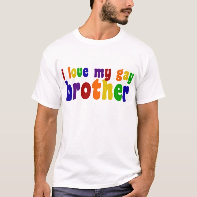T-shirts Eu Amo Meu Irmão Gay (Frente)