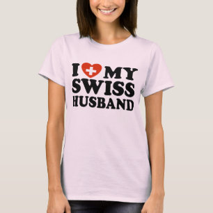 T-shirts Eu amo meu marido suíço