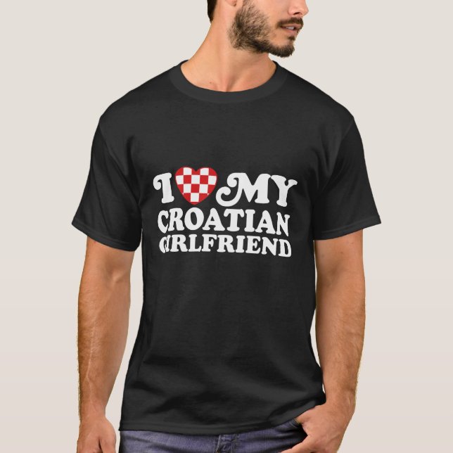 T-shirts Eu Amo Meu Namorada croata (Frente)