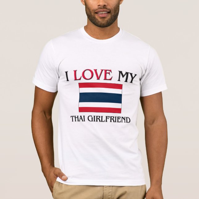 T-shirts Eu Amo Meu Namorada Tailandês (Frente)