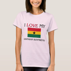 T-shirts Eu amo meu namorado ganês