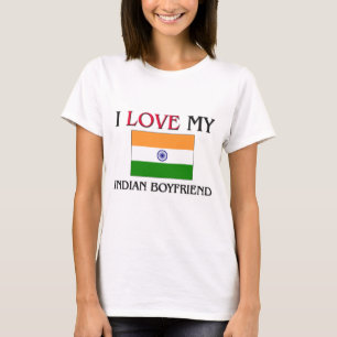 T-shirts Eu amo meu namorado indiano