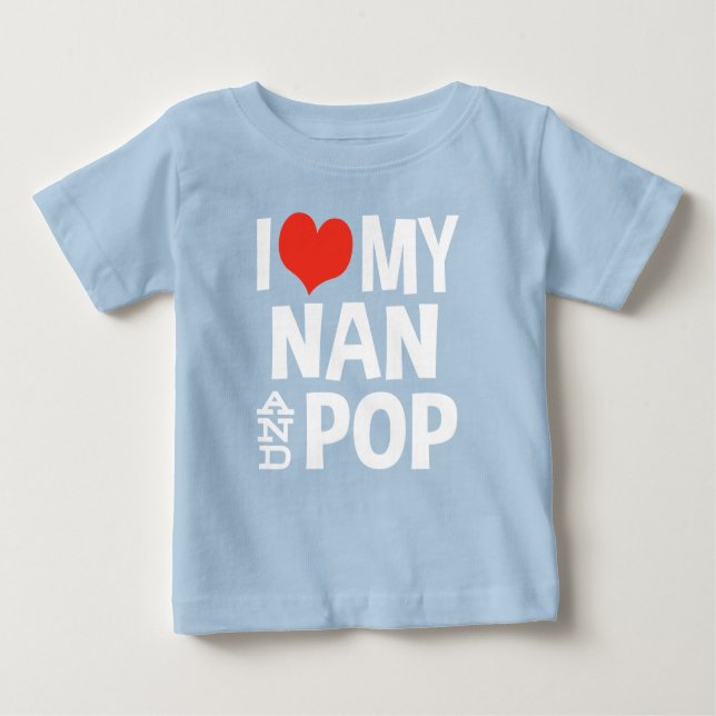 T-shirts Eu amo meu Nan e Pop (Frente)