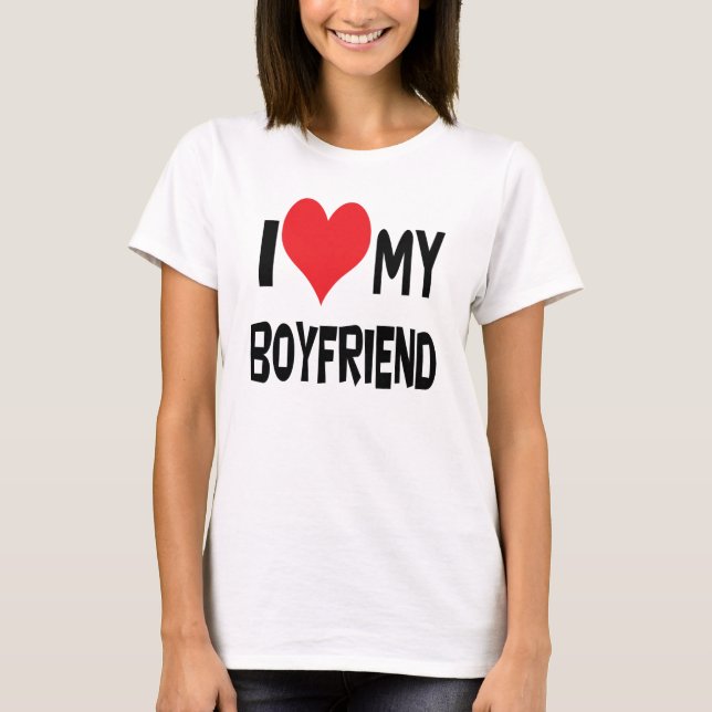 T-shirts Eu amo meu noivo (Frente)