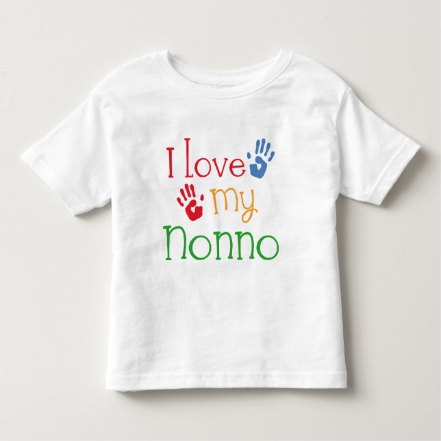 T-shirts Eu amo meu Nonno (Handprints) (Frente)