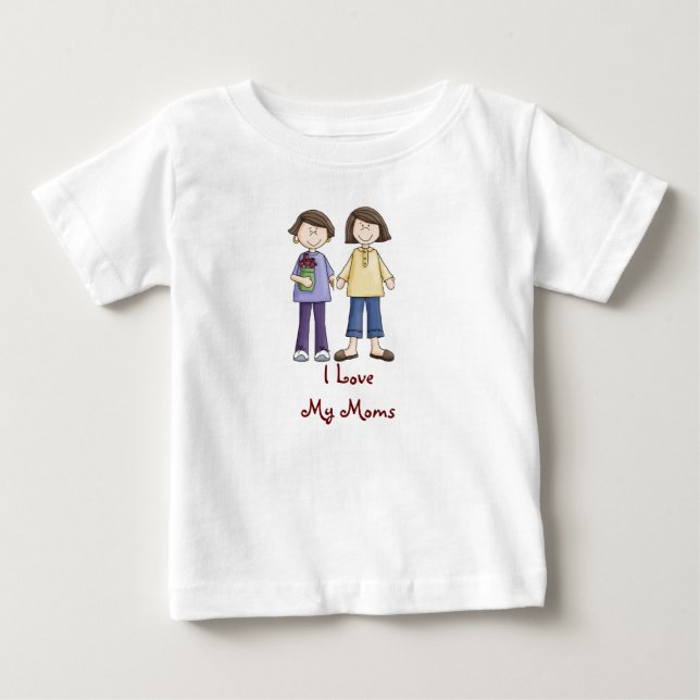 T-shirts Eu amo meu onsie das mães (Frente)