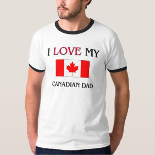 T-shirts Eu amo meu pai canadense