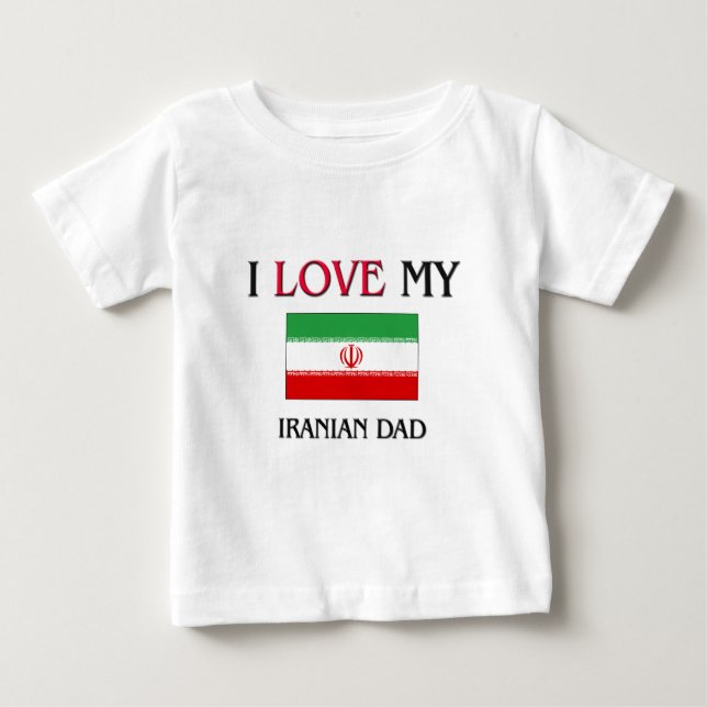 T-shirts Eu amo meu pai iraniano (Frente)