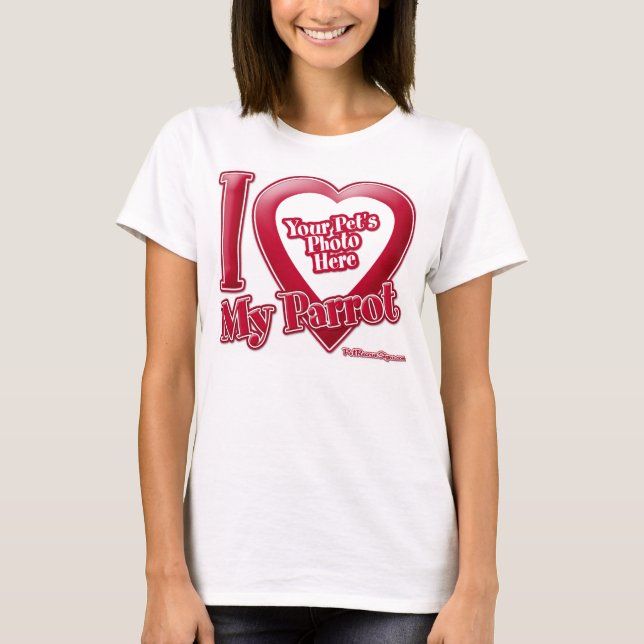 T-shirts Eu Amo Meu Papagaio - Foto (Frente)