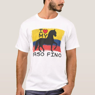 T-shirts Eu amo meu Paso colombiano Fino
