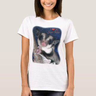 T-shirts Eu amo meu planador do açúcar - o T das mulheres -