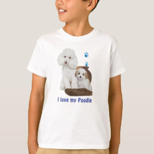 T-shirts Eu amo meu Poodle