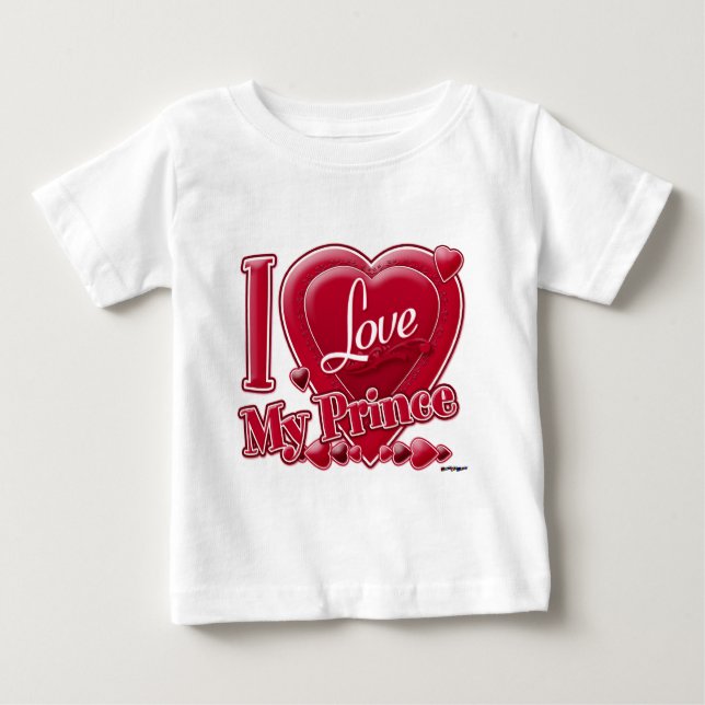 T-shirts Eu amo meu príncipe vermelho (Frente)
