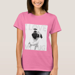 T-shirts Eu amo meu Pug