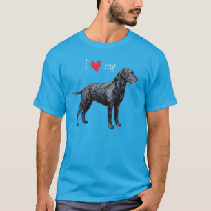 T-shirts Eu Amo meu Retriever Revestido Curly