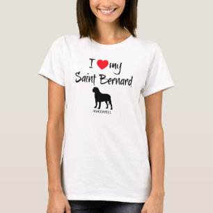 T-shirts Eu Amo Meu Santo Bernard