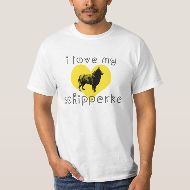 T-shirts eu amo meu schipperke (Frente)
