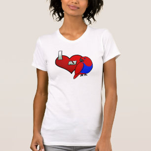 T-shirts Eu amo meu Solomon Island Eclectus (a galinha)