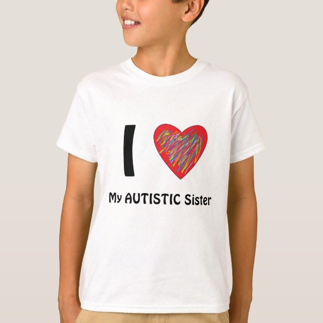T-shirts Eu amo meu T da irmã (Frente)