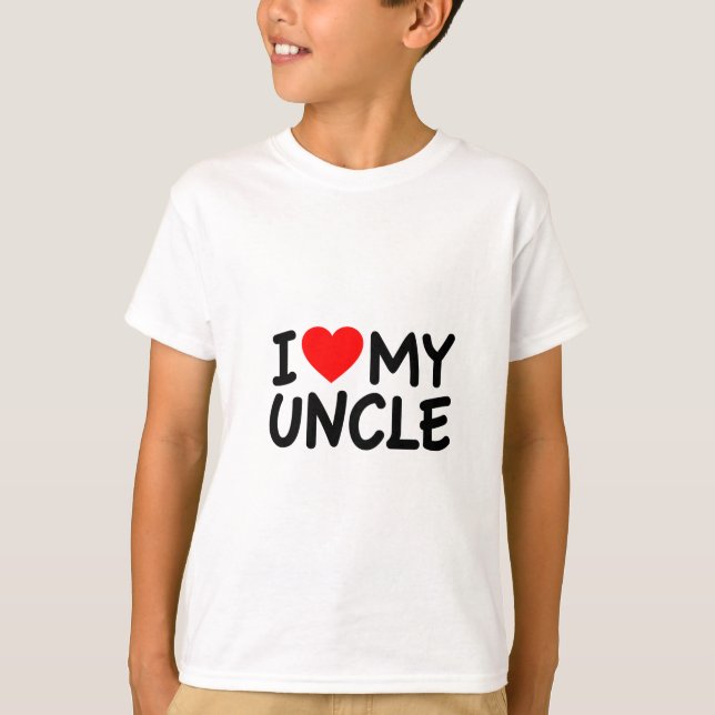 T-shirts Eu amo meu tio (Frente)