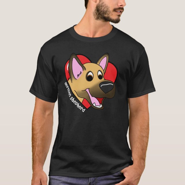T-shirts Eu amo meu TShirt da obscuridade do german (Frente)