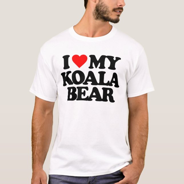 T-SHIRTS EU AMO MEU URSO DE KOALA (Frente)