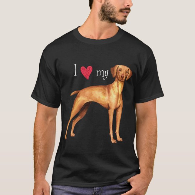 T-shirts Eu amo meu Vizsla (Frente)