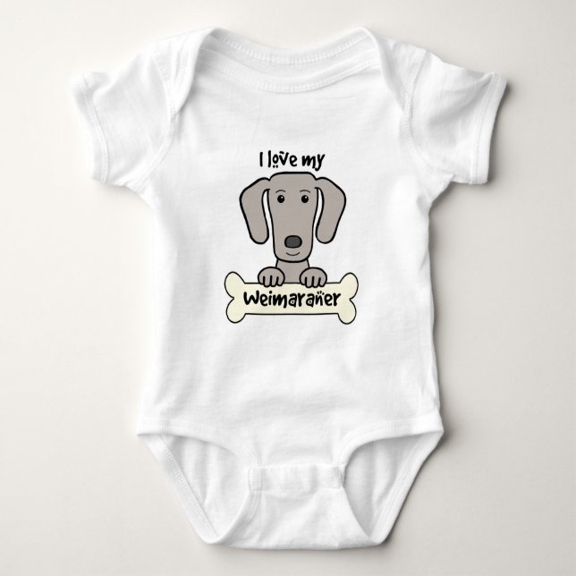 T-shirts Eu amo meu Weimaraner (Frente)