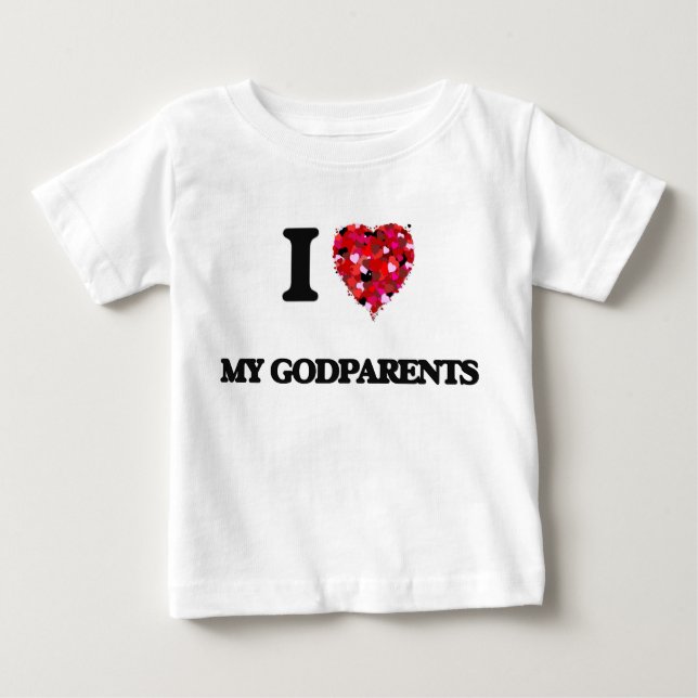 T-shirts Eu amo meus Godparents (Frente)