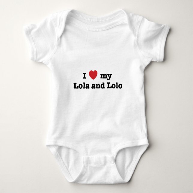 T-shirts Eu amo meus Lola e Lolo (Frente)