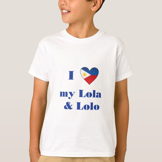 T-shirts Eu amo meus Lola e Lolo1 (Frente)
