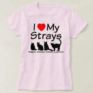 T-shirts Eu Amo Meus Quatro Gatos Estragos