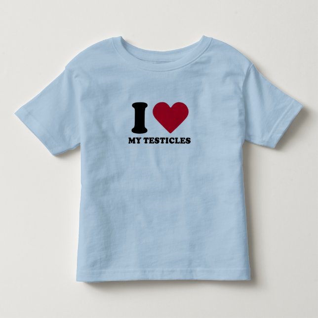 T-shirts Eu amo meus testículos (Frente)