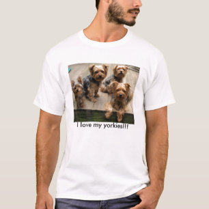 T-shirts Eu amo meus yorkies!!!