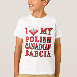 T-shirts Eu Amo Minha Babcia Polonesa Canadiana