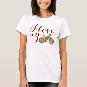 T-shirts 'eu amo minha BICICLETA'