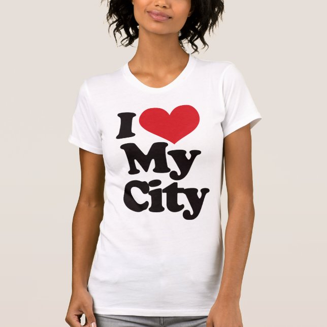 T-shirts Eu amo minha cidade (Frente)