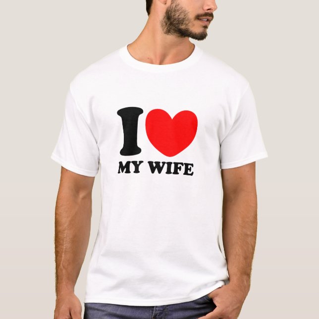 T-shirts Eu amo minha esposa (Frente)