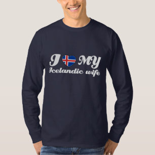 T-shirts Eu amo minha esposa islandêsa