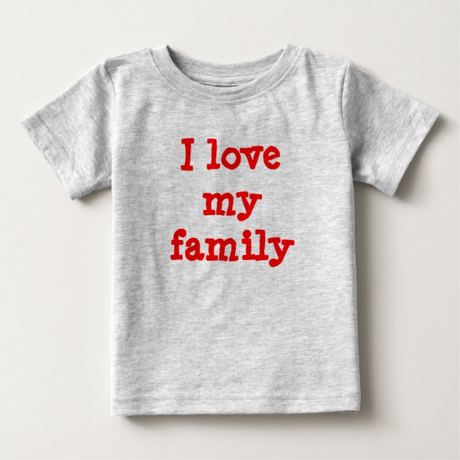 T-shirts Eu amo minha família (Frente)