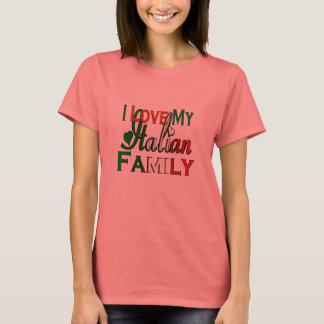 T-shirts Eu Amo Minha Família Italiana